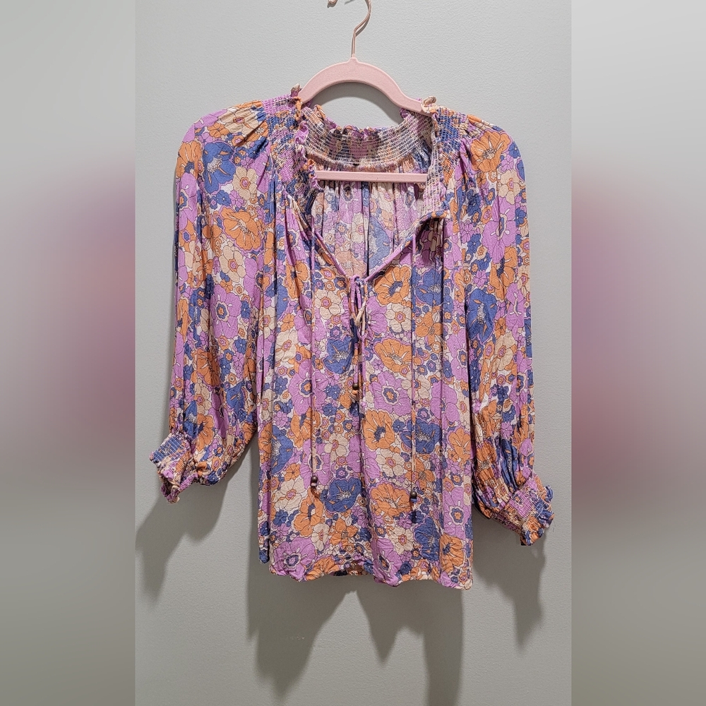 Rachel Zoe, Medium, Floral Smocked Women's Top